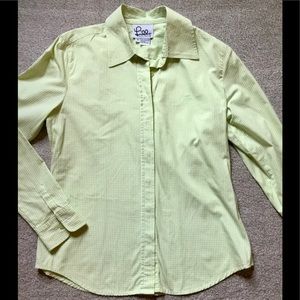 Lilly Pulitzer gingham green button down
